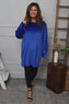 Zannah Button Back Tunic Cobalt