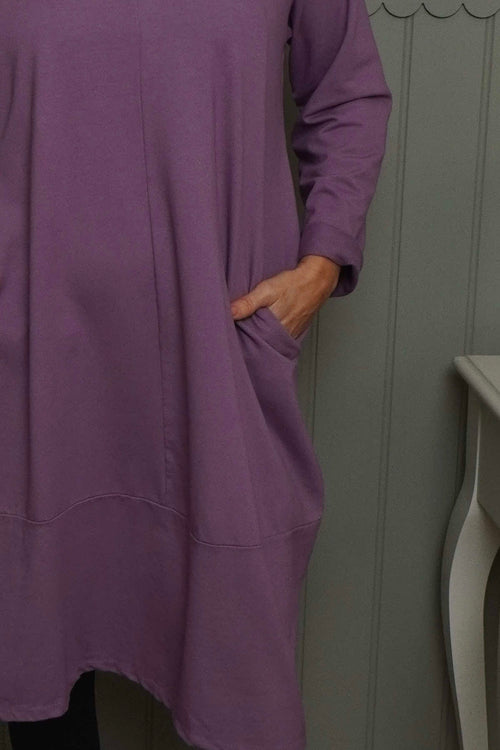 Simone Cotton Dress Light Purple - Image 3