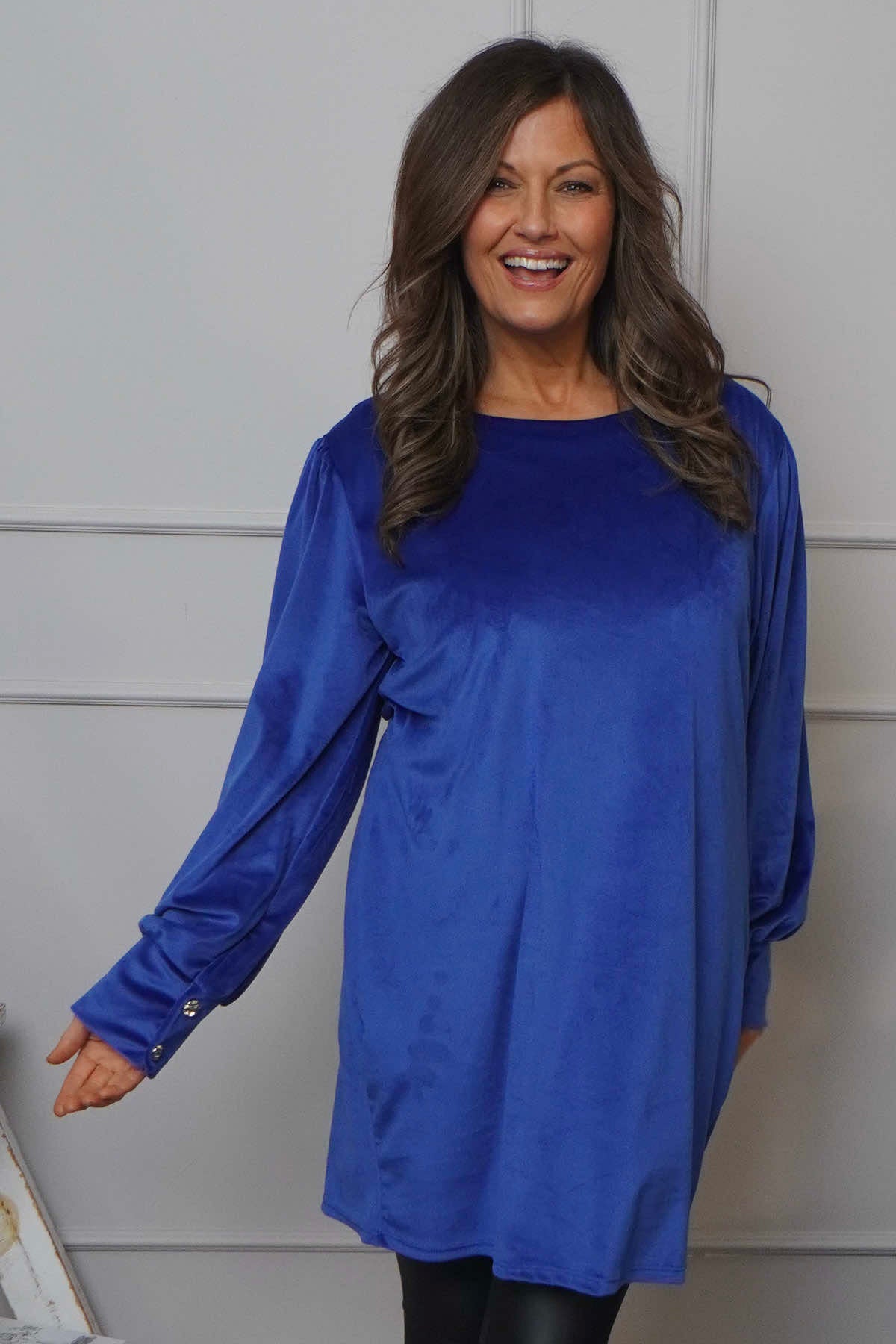 Zannah Button Back Tunic Cobalt