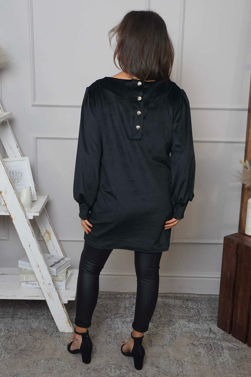 Zannah Button Back Tunic Black - Image 4