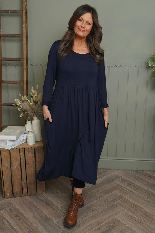 Kylie Long Sleeve Dress Navy - Image 2