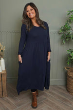 Kylie Long Sleeve Dress Navy Navy - Kylie Long Sleeve Dress Navy