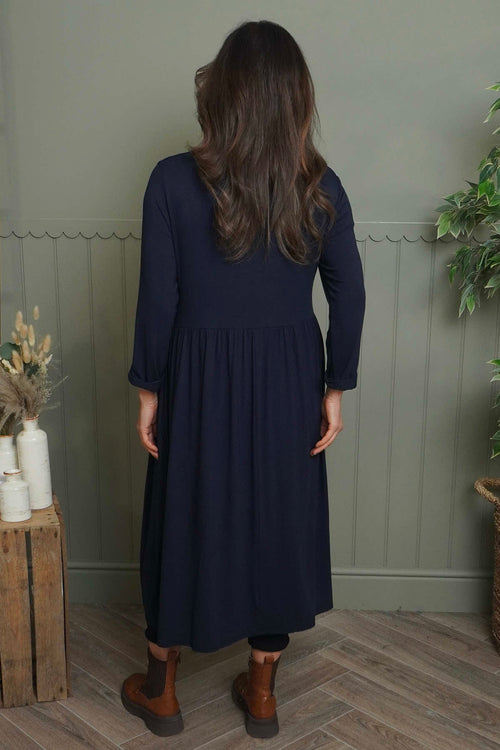 Kylie Long Sleeve Dress Navy - Image 4