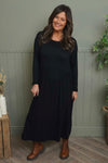 Kylie Long Sleeve Dress Black