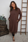 Merinda Lace Detail Dress Cocoa