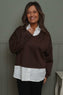 Leilani Collared Top Cocoa