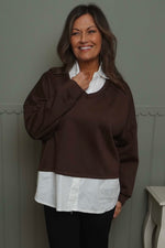 Leilani Collared Top Cocoa Cocoa - Leilani Collared Top Cocoa