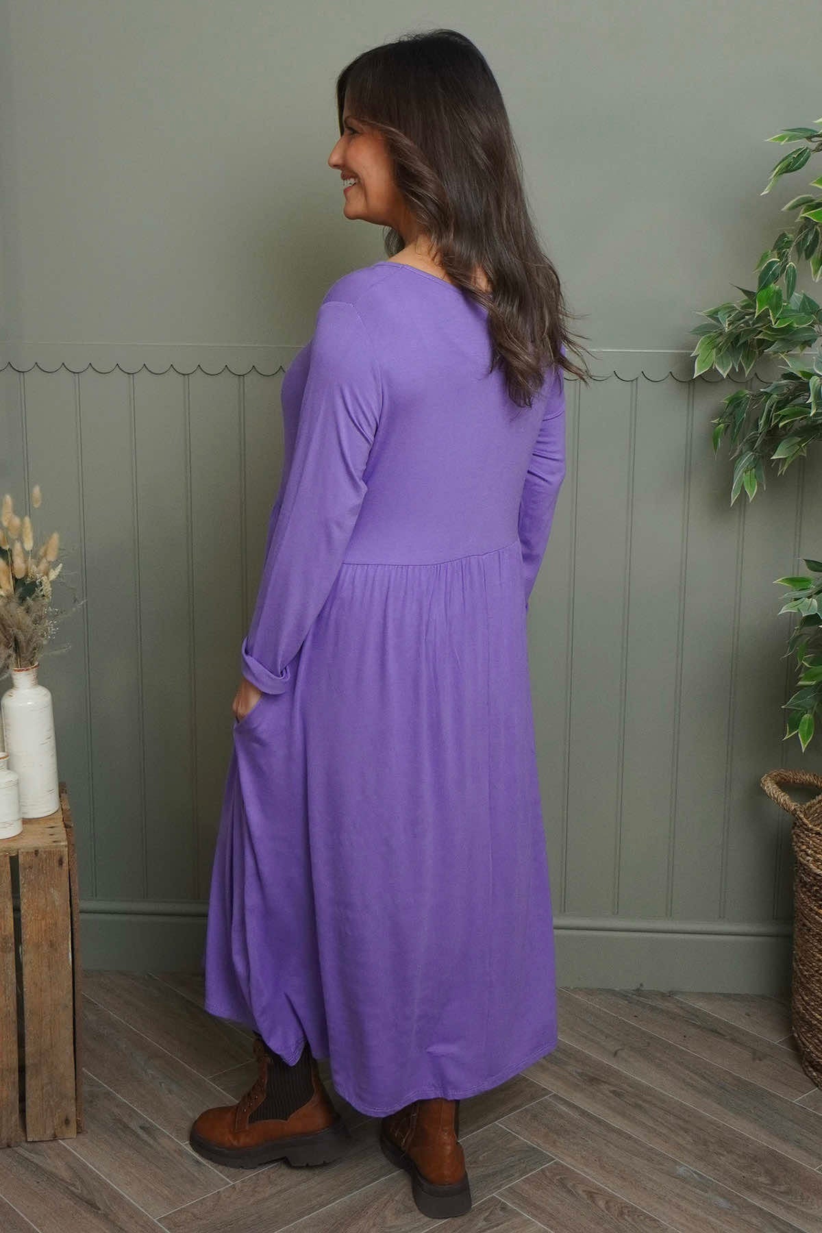 Kylie Long Sleeve Dress Lilac