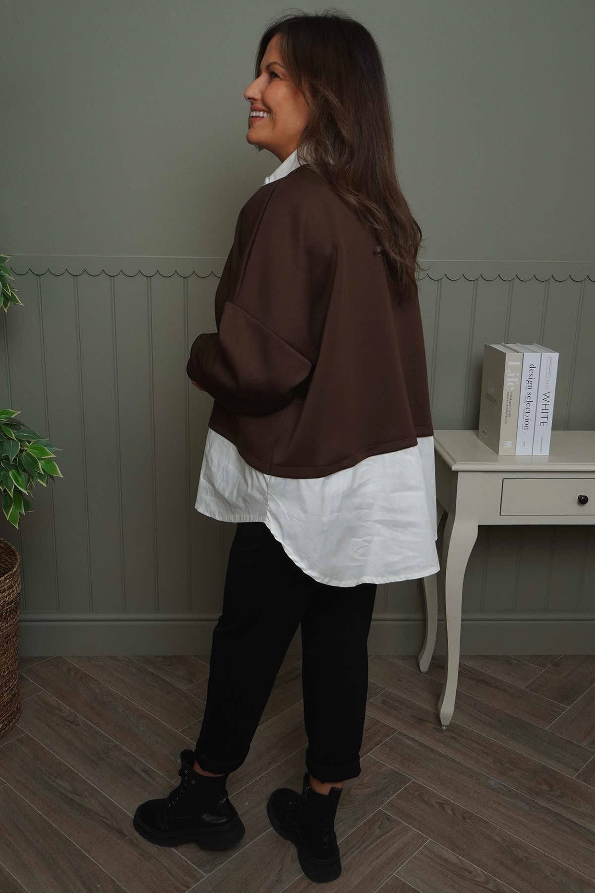 Leilani Collared Top Cocoa