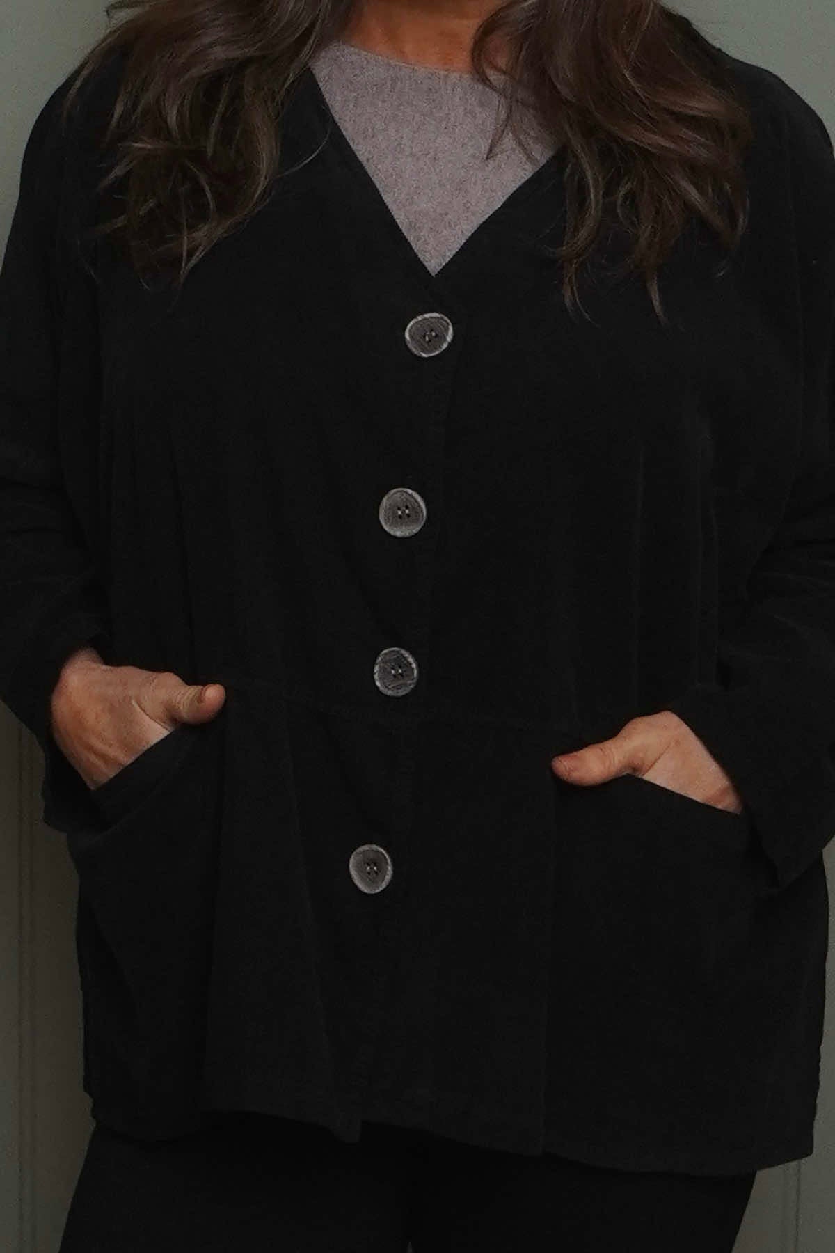 Kristen Needlecord Jacket Black