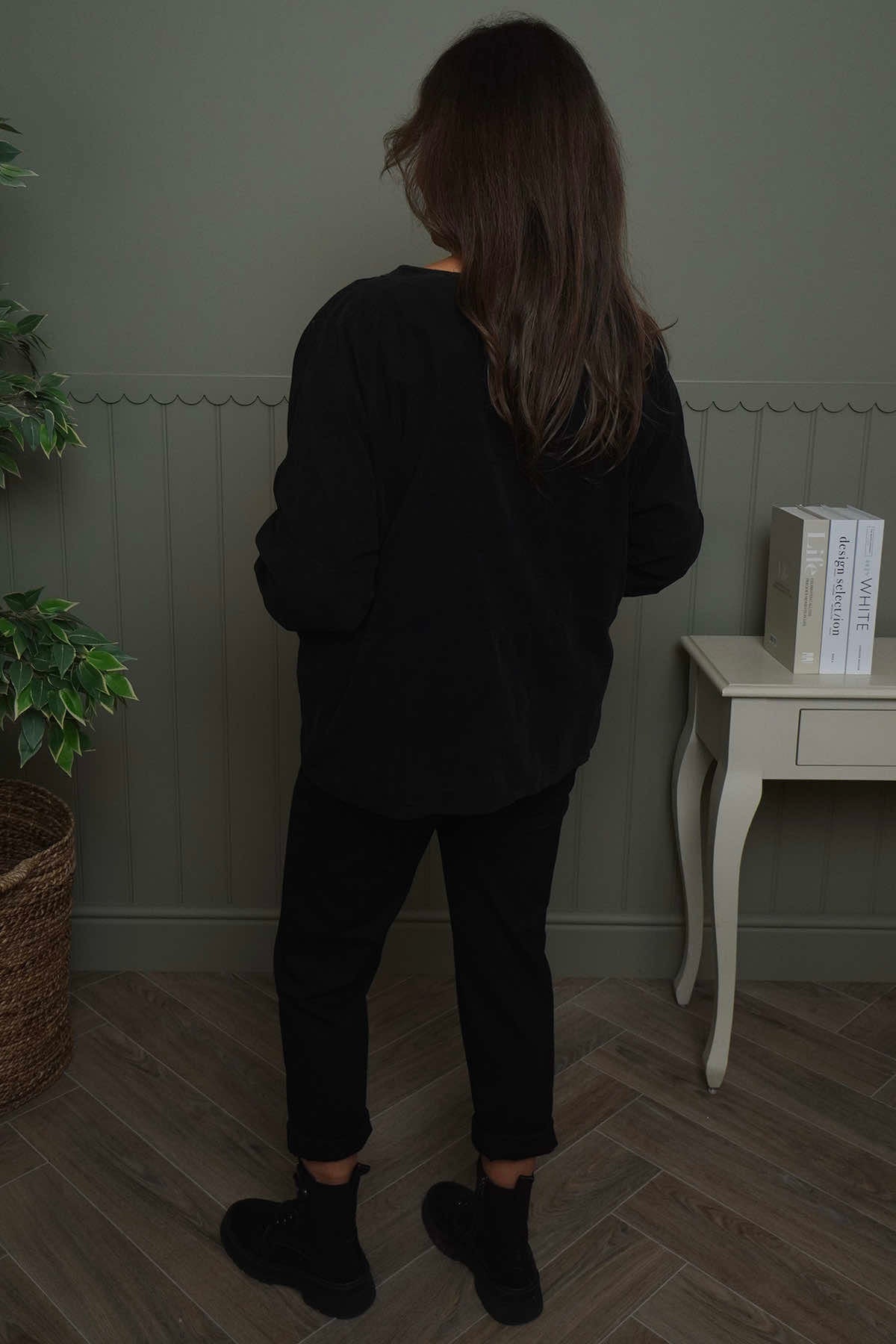 Kristen Needlecord Jacket Black