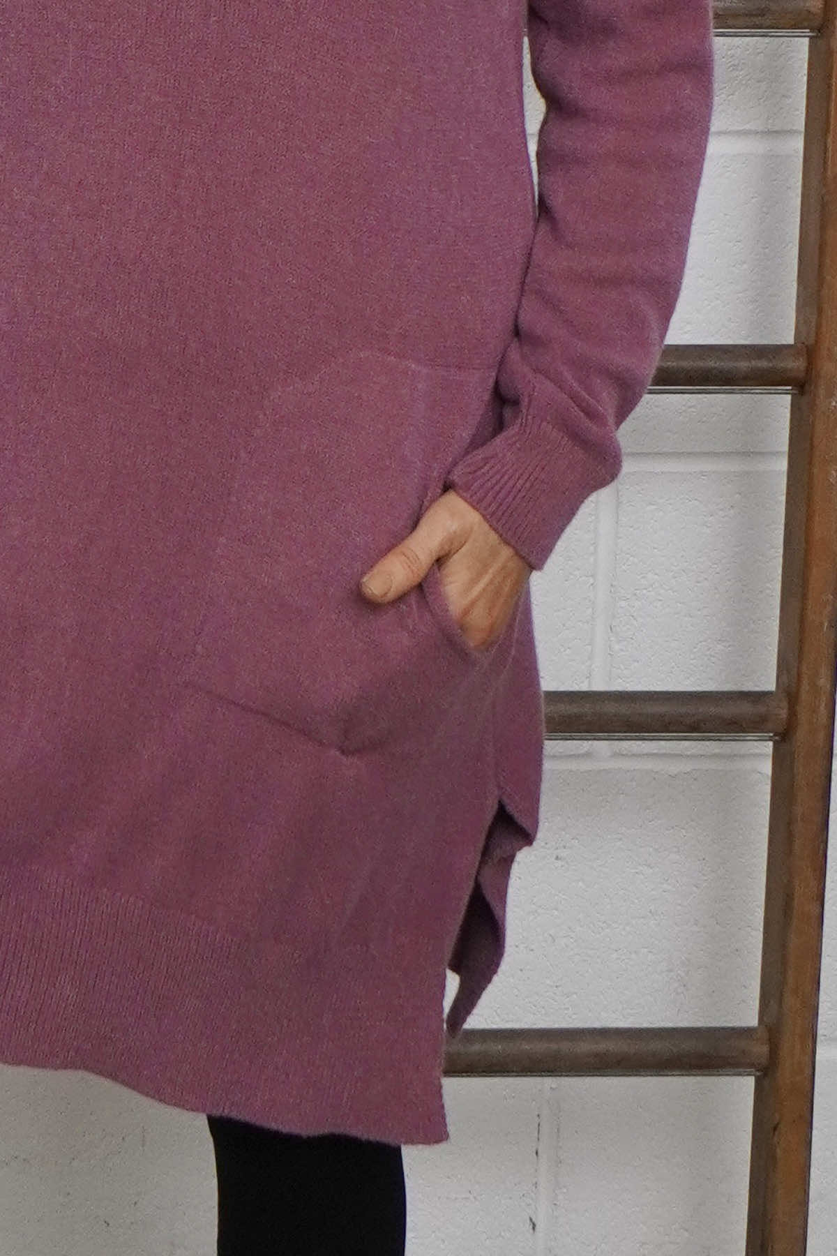 Elisa Pocket Knitted Tunic Grape