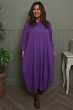 Edie Cotton Dress Purple Purple - Edie Cotton Dress Purple