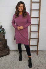 Elisa Pocket Knitted Tunic Grape Grape - Elisa Pocket Knitted Tunic Grape