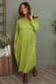 Kylie Long Sleeve Dress Lime