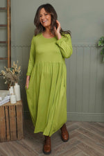 Kylie Long Sleeve Dress Lime Lime - Kylie Long Sleeve Dress Lime