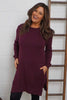 Elisa Pocket Knitted Tunic Burgundy