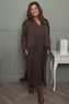 Clarissa V-Neck Cotton Dress Cocoa