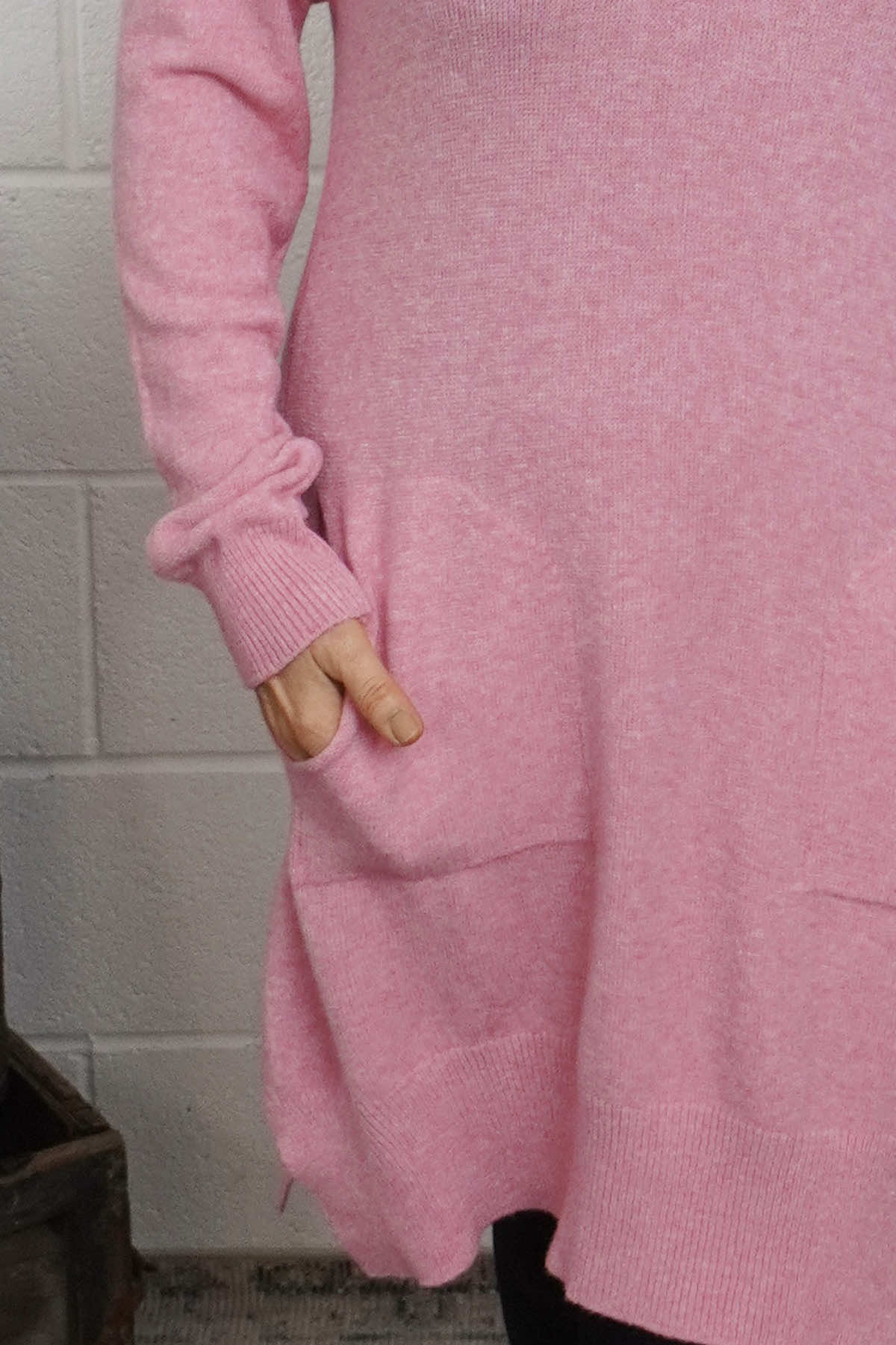 Elisa Pocket Knitted Tunic Pink