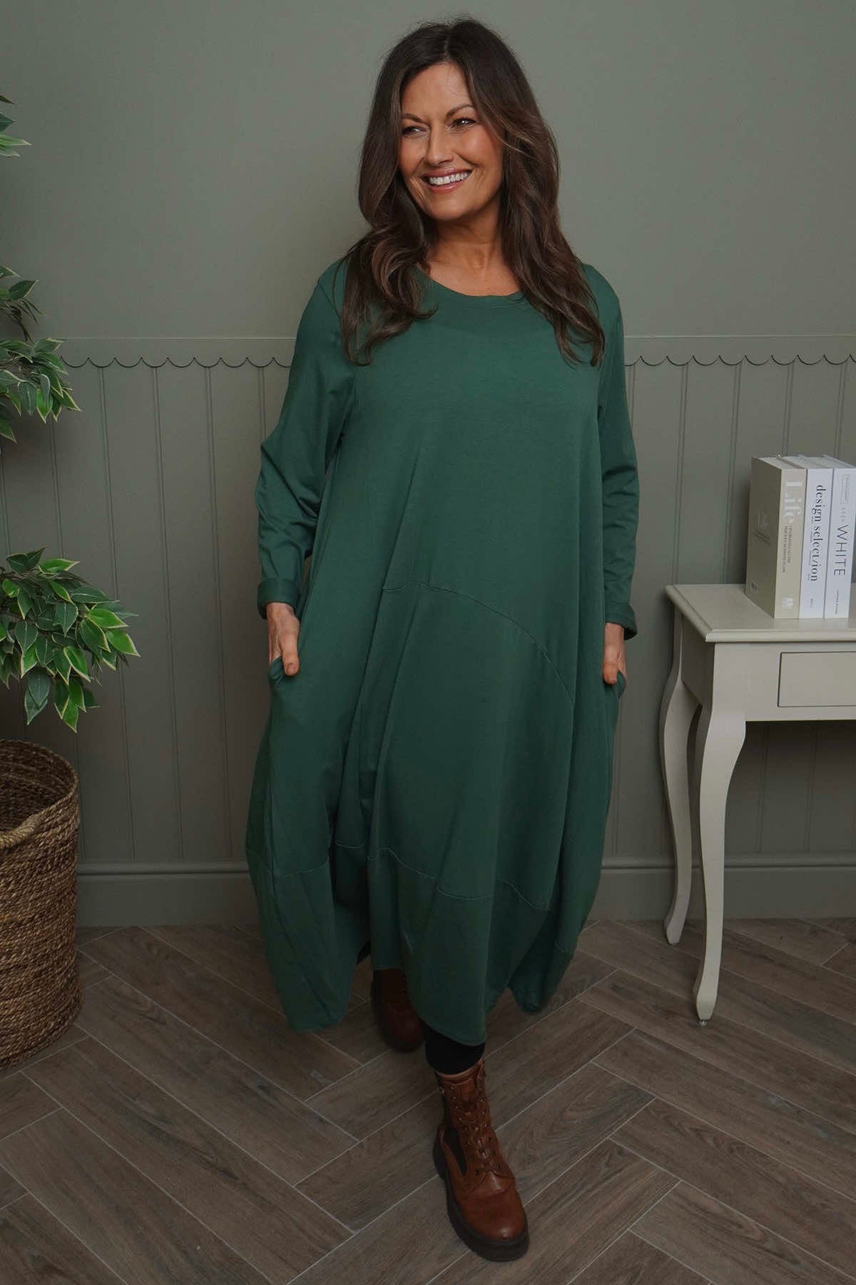 Edie Cotton Dress Green