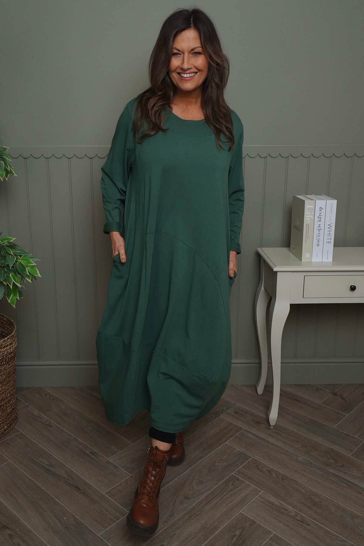 Edie Cotton Dress Green