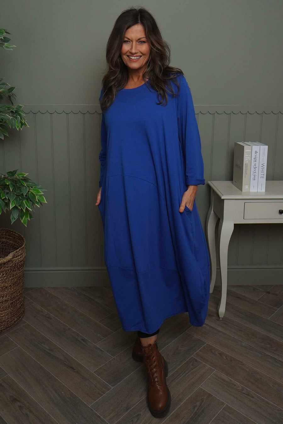 Edie Cotton Dress Cobalt