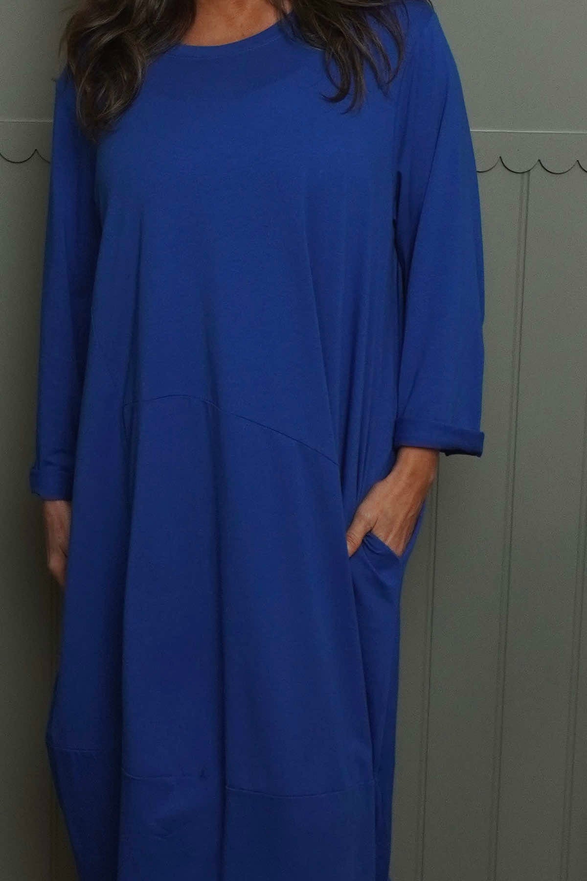 Edie Cotton Dress Cobalt