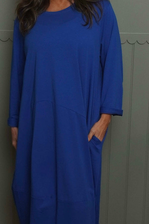 Edie Cotton Dress Cobalt - Image 3