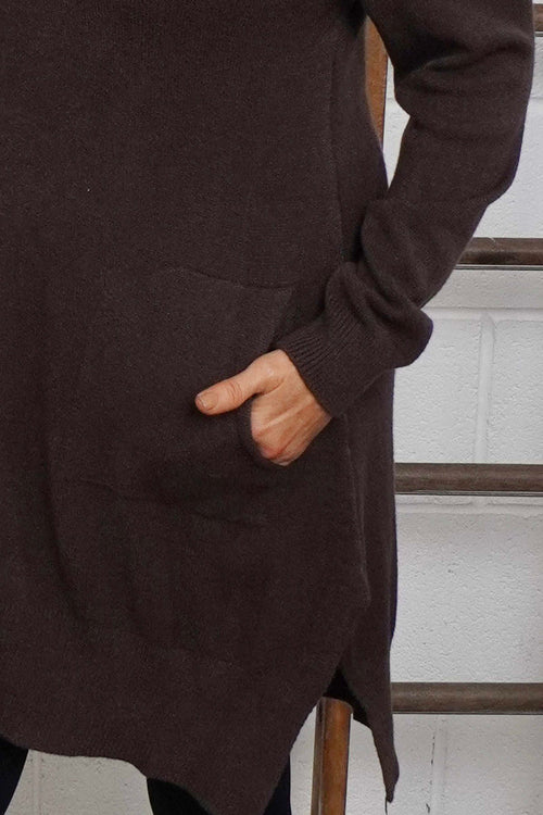 Elisa Pocket Knitted Tunic Cocoa - Image 3