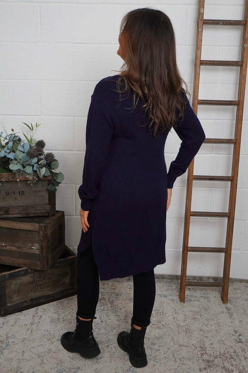 Elisa Pocket Knitted Tunic Navy - Image 4