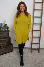 Elisa Pocket Knitted Tunic Yellow Yellow - Elisa Pocket Knitted Tunic Yellow