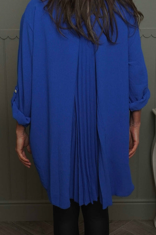 Mairi Pleat Back Top Cobalt - Image 3