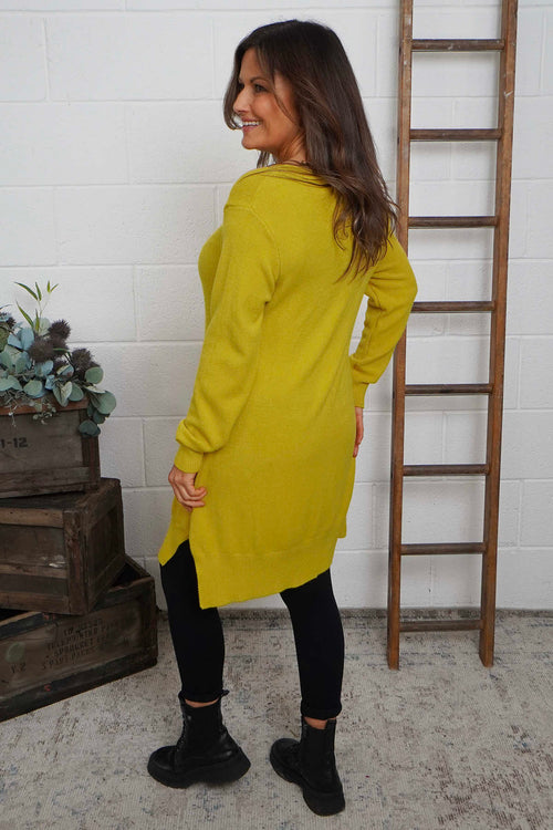 Elisa Pocket Knitted Tunic Yellow - Image 4