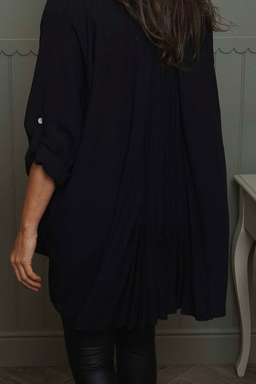 Mairi Pleat Back Top Black - Image 3
