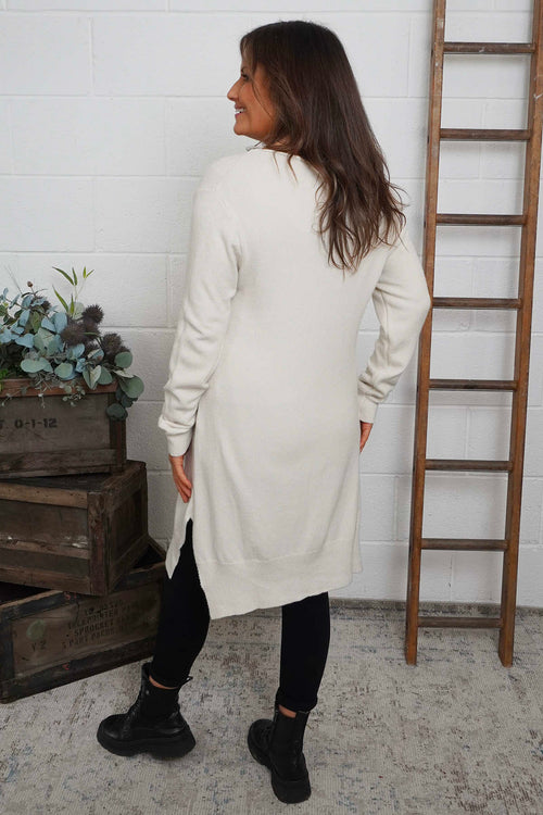 Elisa Pocket Knitted Tunic Stone - Image 4