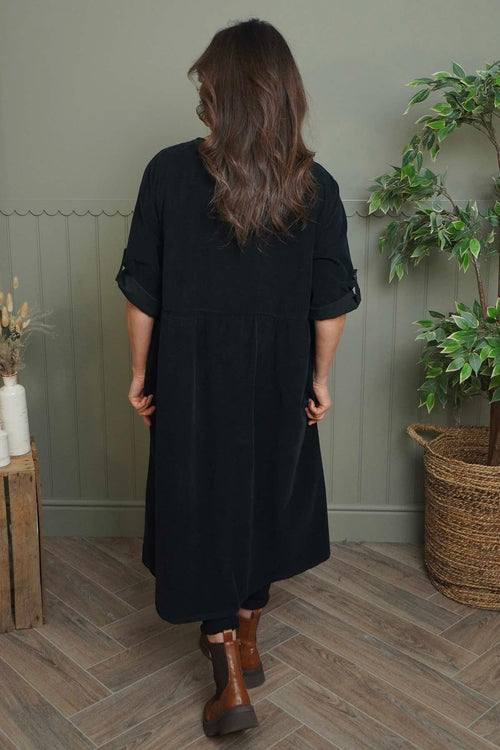 Etta Needlecord Dress Black - Image 4