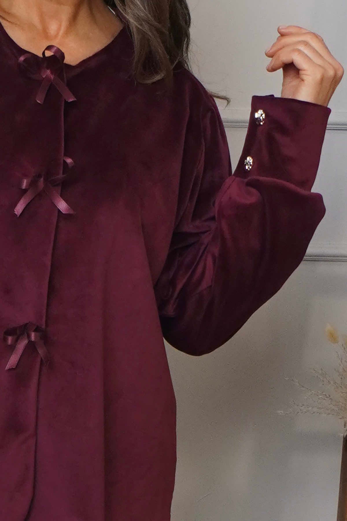 Rhona Bow Front Top Wine