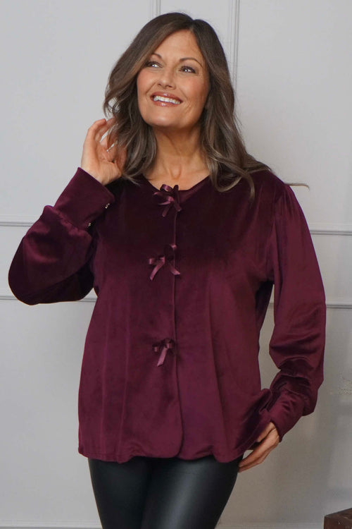 Rhona Bow Front Top Wine