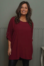 Mairi Pleat Back Top Wine Wine - Mairi Pleat Back Top Wine