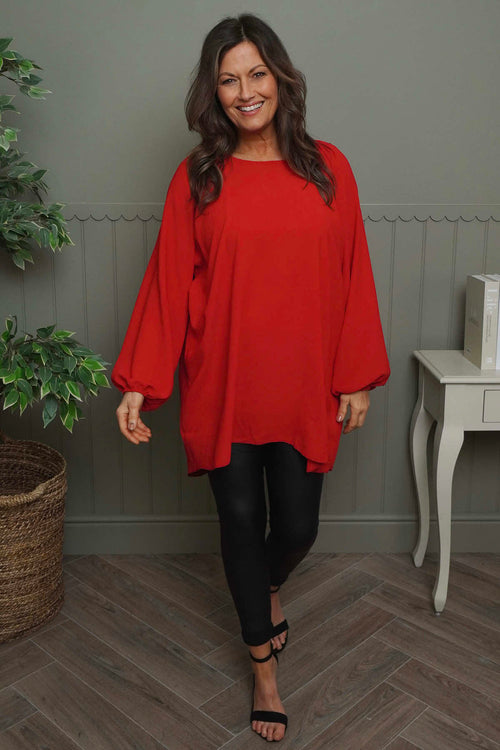Salina Long Sleeve Top Red - Image 2