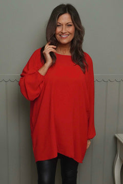 Salina Long Sleeve Top Red