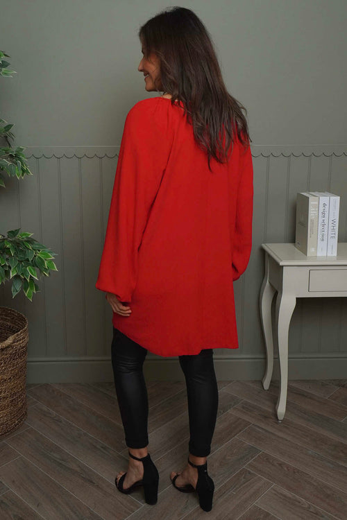 Salina Long Sleeve Top Red - Image 4