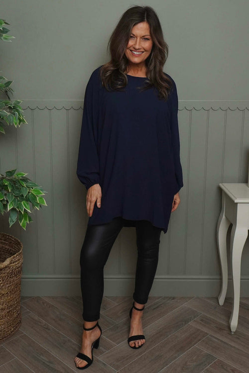 Salina Long Sleeve Top Navy - Image 1