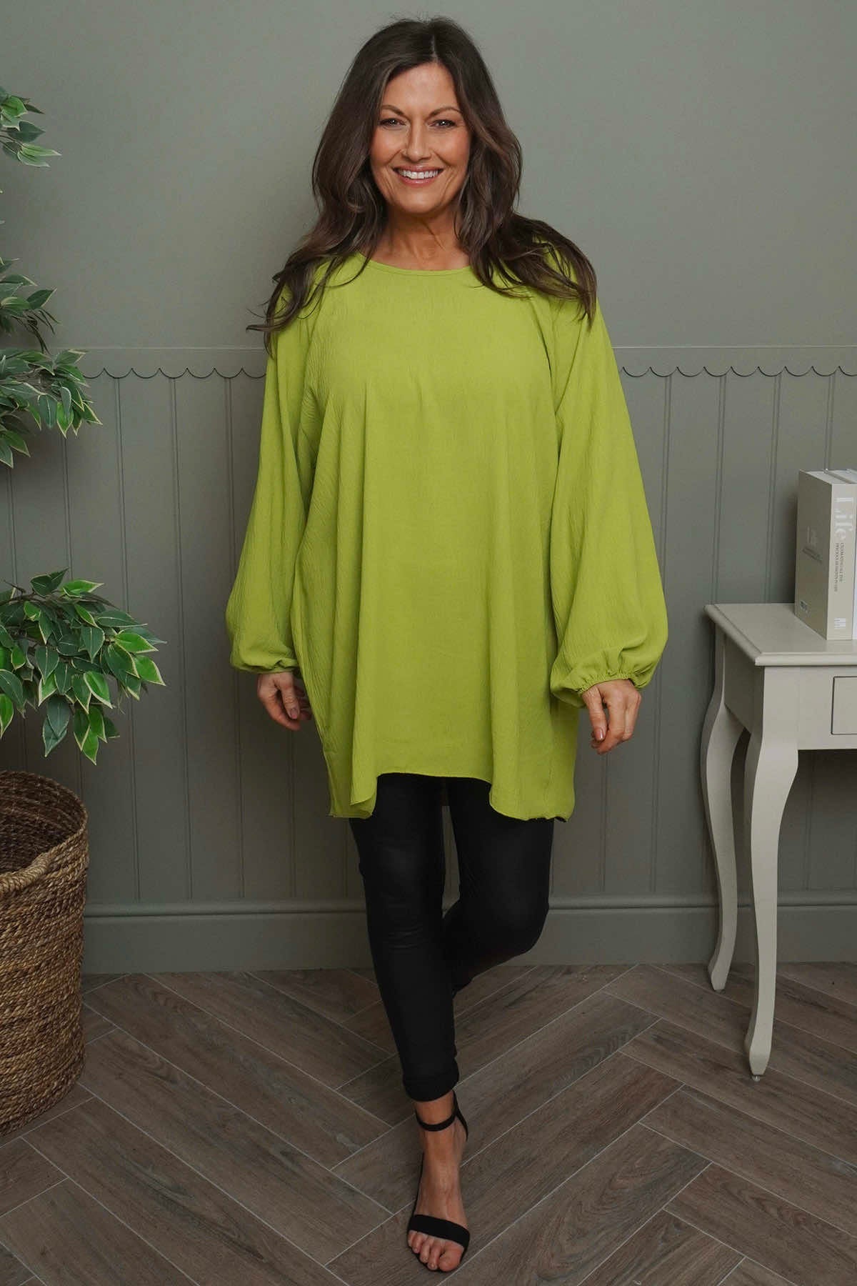 Salina Long Sleeve Top Green