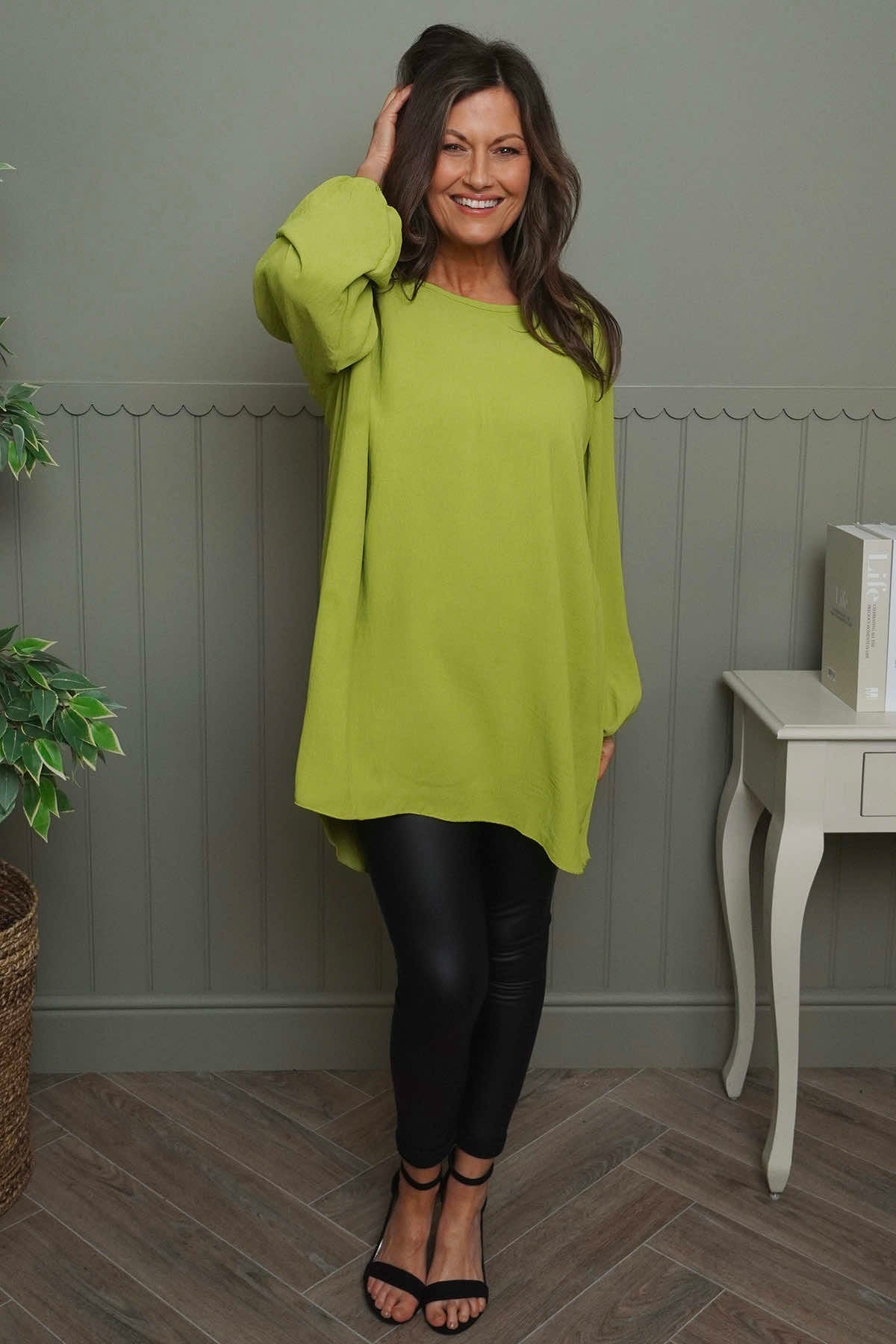Salina Long Sleeve Top Green