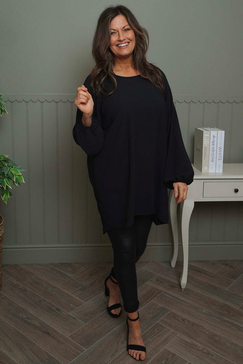 Salina Long Sleeve Top Black - Image 1
