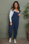 Pabo Needlecord Dungarees Navy