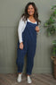 Pabo Needlecord Dungarees Navy