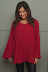 Wynne Pleated Top Red