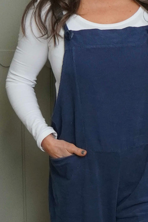 Pabo Needlecord Dungarees Navy - Image 3